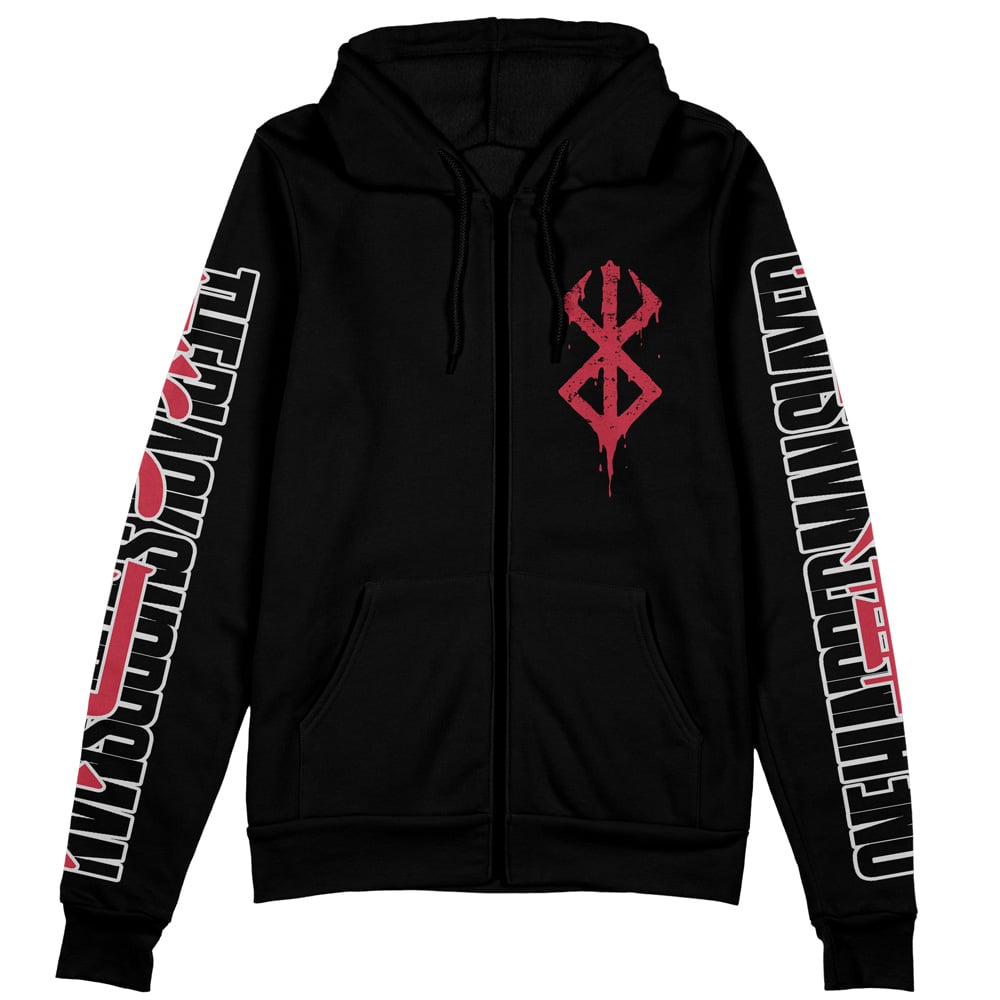 Guts Berserk Streetwear Zip Hoodie Jacket - Image 2