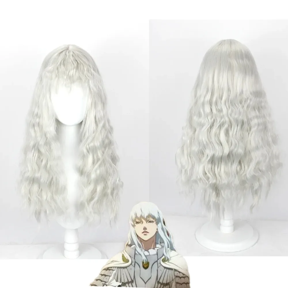 Berserk Cosplay Grey Long Wavy Hair for Halloween Party